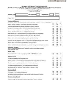PSY 7000 (2 year) Research Project Evaluation Form: