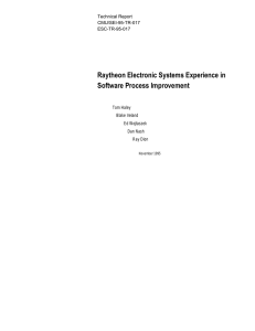 Raytheon Electronic Systems Experience in Software Process Improvement Technical Report CMU/SEI-95-TR-017