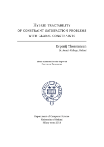 H Evgenij Thorstensen YBRID TRACTABILITY OF CONSTRAINT SATISFACTION PROBLEMS