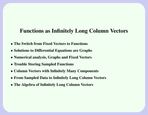 Functions as Infinitely Long Column Vectors
