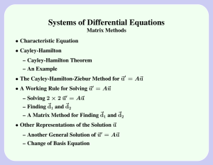 Systems of Differential Equations