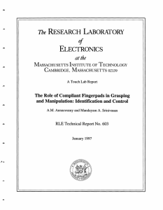 ELECTRONICS RESEARCH  LABORATORY The of