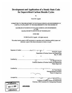 Development  and Application  of a Steady  State... for Supercritical Carbon Dioxide  Cycles