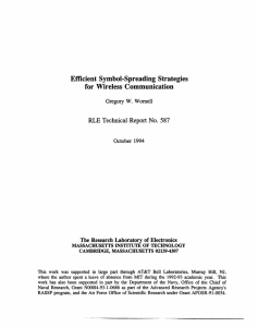 Efficient  Symbol-Spreading  Strategies for  Wireless  Communication