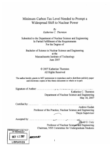 Minimum  Carbon Tax Level  Needed  to Prompt... Widespread  Shift to Nuclear Power By