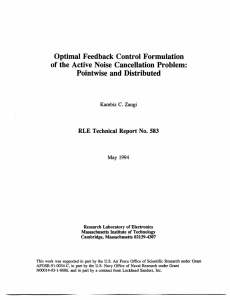 Optimal Feedback  Control  Formulation Pointwise  and Distributed