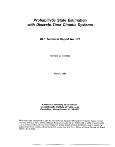 with Discrete-Time  Chaotic Systems Probabilistic State  Estimation RLE  Technical