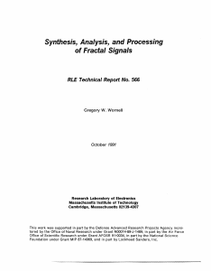 Synthesis, Analysis, and Processing of Fractal Signals