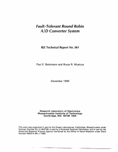 Fault-Tolerant Round Robin AID  Converter System December  1990