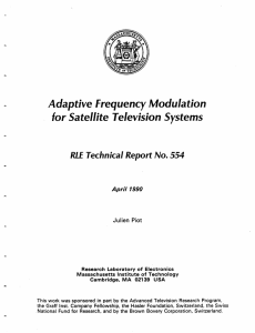 Adaptive Frequency Modulation for Satellite Television Systems April  1990