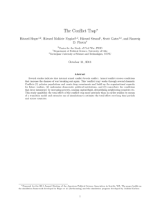 The Conflict Trap ∗ H˚ avard Hegre