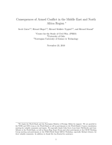 Consequences of Armed Conflict in the Middle East and North