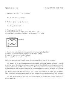 Quiz 1 answer key Math 1030-005 (Fall 2014)