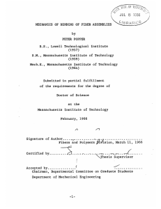 MECHANICS OF BENDING OF FIBER ASSEMBLIES by