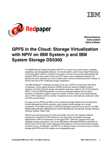 Red paper GPFS in the Cloud: Storage Virtualization