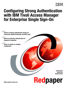 Configuring Strong Authentication with IBM Tivoli Access Manager for Enterprise Single Sign-On