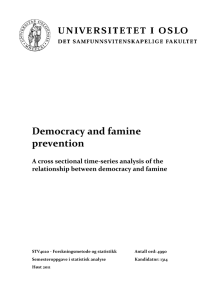 Democracy and famine prevention A cross sectional time-series analysis of the