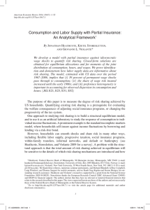 Consumption and Labor Supply with Partial Insurance: An Analytical Framework