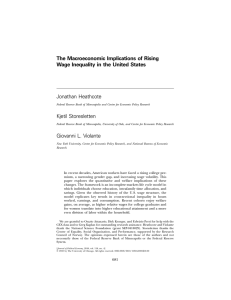 The Macroeconomic Implications of Rising Wage Inequality in the United States