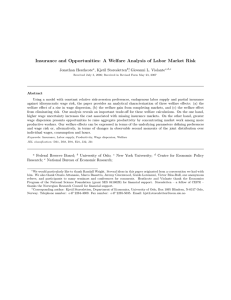 Insurance and Opportunities: A Welfare Analysis of Labor Market Risk