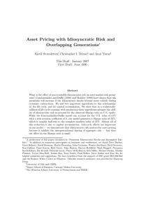 Asset Pricing with Idiosyncratic Risk and Overlapping Generations
