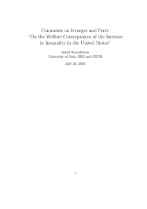 Comments on Krueger and Perri: in Inequality in the United States”