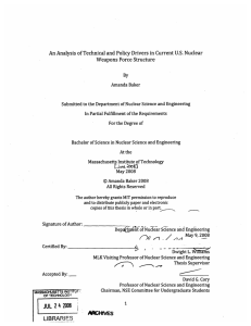 An Analysis Weapons  Force Structure By