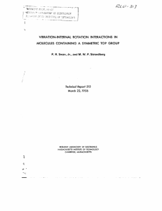 VIBRATION-INTERNAL  ROTATION  INTERACTIONS  IN Technical  Report