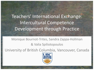 Teachers' International Exchange: Intercultural Competence Development through Practice