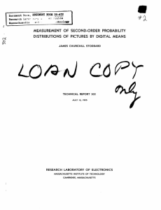 I MEASUREMENT  OF  SECOND-ORDER  PROBABILITY