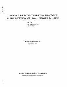 OF  CORRELATION  FUNCTIONS IN  THE  DETECTION