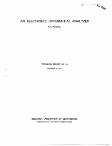 AN  ELECTRONIC  DIFFERENTIAL  ANALYZER C0oy MACNEE