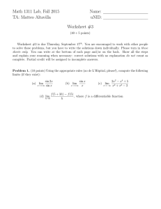 Math 1311 Lab, Fall 2015 Name: TA: Matteo Altavilla uNID: