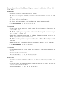Review Sheet for the Final Exam (Chapters 4, 5, and... Math 1060–5 Section 4.1