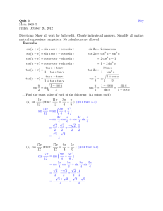 Quiz 6 Math 1060–5 Friday, October 26, 2012
