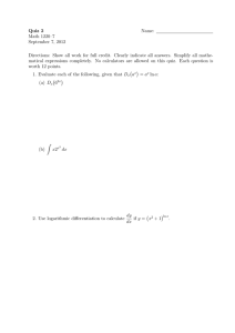 Quiz 2 Name: Math 1220–7 September 7, 2012