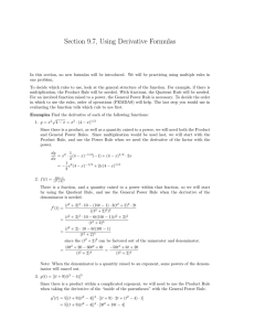 Section 9.7, Using Derivative Formulas