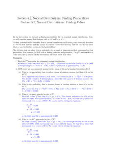 Section 5.2, Normal Distributions: Finding Probabilities