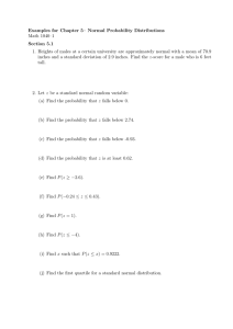 Examples for Chapter 5– Normal Probability Distributions Math 1040–1 Section 5.1