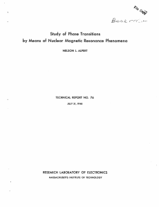 Study  of  Phase  Transitions NELSON ALPERT