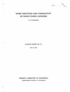 WORK  FUNCTIONS  AND  CONDUCTIVITY G. W.  MAHLMAN