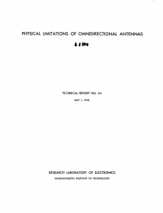 PHYSICAL  LIMITATIONS OF  OMNIDIRECTIONAL  ANTENNAS NO.