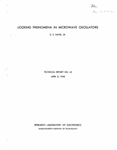 LOCKING  PHENOMENA  IN  MICROWAVE  OSCILLATORS