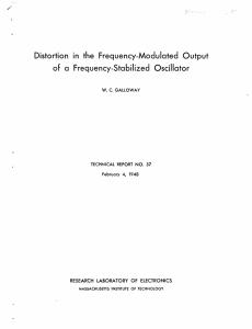 in the  Frequency-Modulated  Output a Frequency-Stabilized of Distortion