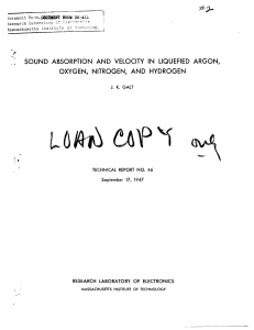 SOUND  ABSORPTION  AND  VELOCITY  IN ... OXYGEN,  NITROGEN,  AND  HYDROGEN J. K. GALT