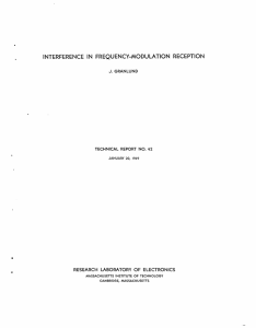 INTERFERENCE  IN  FREQUENCY-MODULATION  RECEPTION J.  GRANLUND