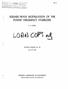 SQUARE-WAVE THE FREQUENCY  STABILIZER MODULATION  OF