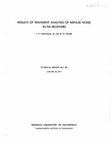 RESULTS  OF  TRANSIENT  ANALYSIS  OF ... IN  FM  RECEIVERS