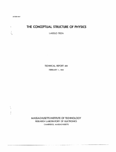 THE  CONCEPTUAL  STRUCTURE  OF  PHYSICS