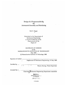 Design of a Programmable Jig for Automated Assembly  and Machining